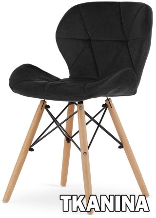 Lugano Krzesło tapicerowane VASTO BLACK VELVET