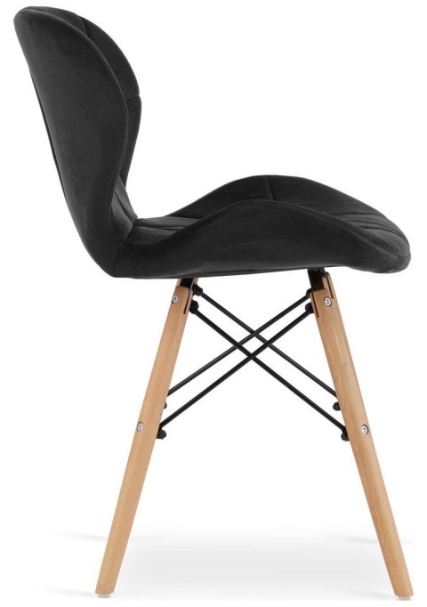 Lugano Krzesło tapicerowane VASTO BLACK VELVET