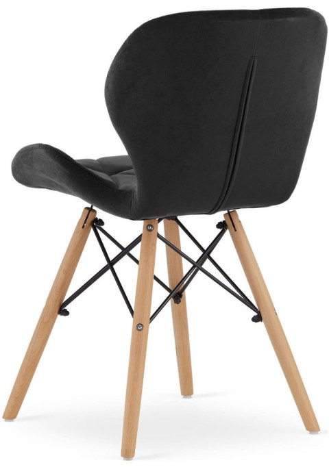 Lugano Krzesło tapicerowane VASTO BLACK VELVET