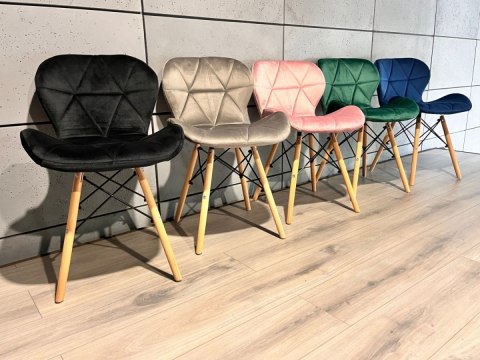 Lugano Krzesło tapicerowane VASTO BLACK VELVET