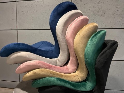 Lugano Krzesło tapicerowane VASTO BLACK VELVET