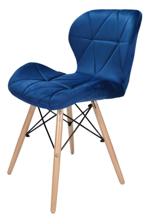 Lugano Krzesło tapicerowane VASTO BLUE VELVET