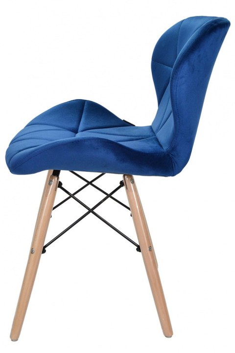 Lugano Krzesło tapicerowane VASTO BLUE VELVET