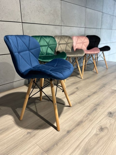 Lugano Krzesło tapicerowane VASTO BLUE VELVET