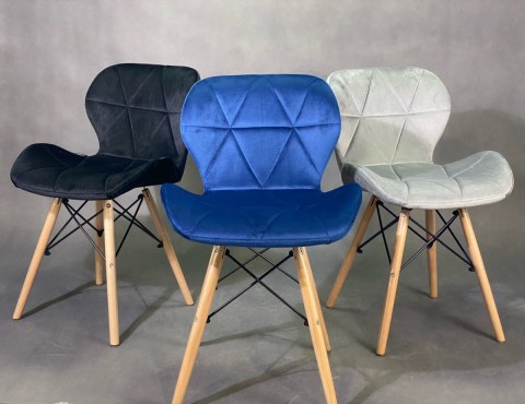 Lugano Krzesło tapicerowane VASTO BLUE VELVET