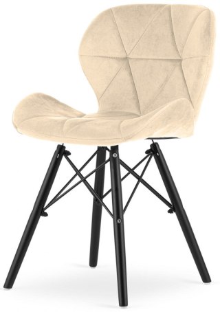 Lugano Krzesło tapicerowane VASTO CREAM VELVET SMOKE