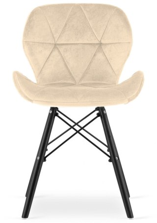 Lugano Krzesło tapicerowane VASTO CREAM VELVET SMOKE