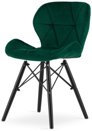 Lugano Krzesło tapicerowane VASTO GREEN FOREST VELVET SMOKE