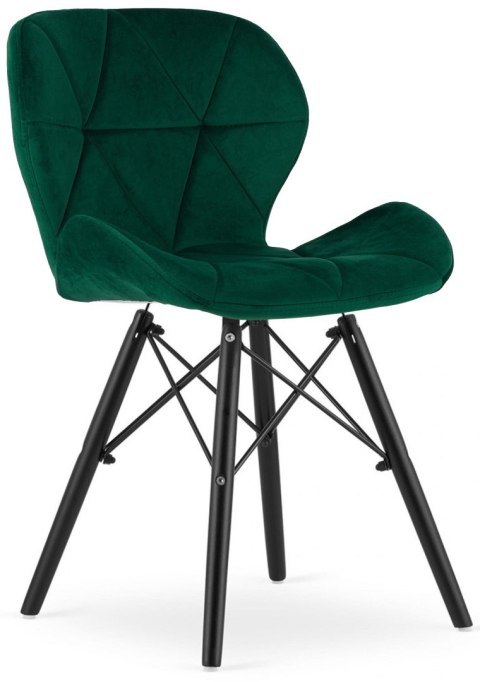 Lugano Krzesło tapicerowane VASTO GREEN FOREST VELVET SMOKE