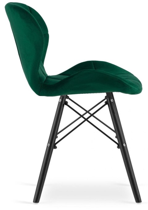 Lugano Krzesło tapicerowane VASTO GREEN FOREST VELVET SMOKE