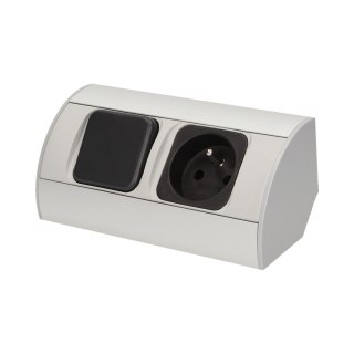 Zestaw opraw meblowych LED z wyłącznikiem i gniazdem 1x2P+Z