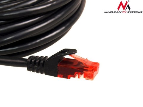 Przewód kabel patchcord UTP Maclean, wtyk-wtyk, Cat6, 20m, czarny, MCTV-741