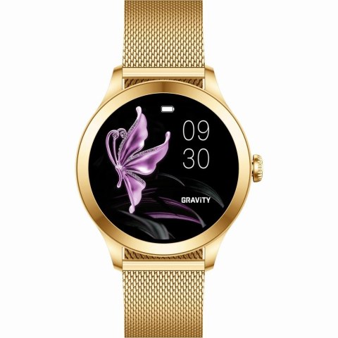 Gravity Smartwatch Gravity Biało Złoty 2 Paski GT25-2 PRO