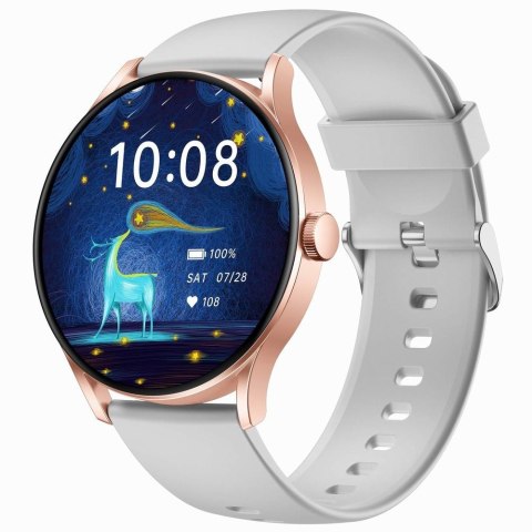 Gravity Smartwatch Gravity Szaro Różowy GT2-3 PRO