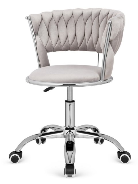 Lugano Krzesło obrotowe warkocz TRECCIA OFFICE GREY VELVET OUTLET