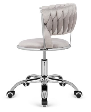 Lugano Krzesło obrotowe warkocz TRECCIA OFFICE GREY VELVET OUTLET