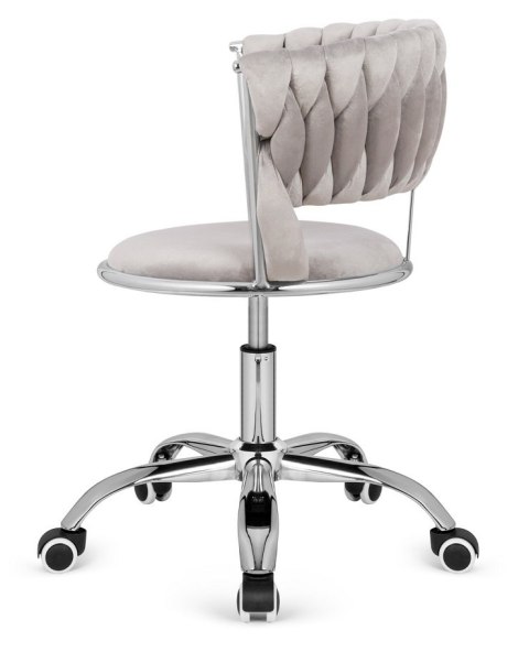 Lugano Krzesło obrotowe warkocz TRECCIA OFFICE GREY VELVET OUTLET