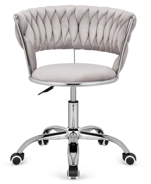 Lugano Krzesło obrotowe warkocz TRECCIA OFFICE GREY VELVET OUTLET