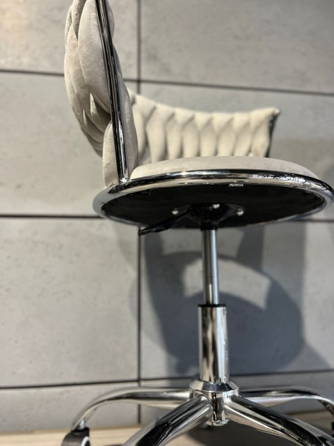 Lugano Krzesło obrotowe warkocz TRECCIA OFFICE GREY VELVET OUTLET