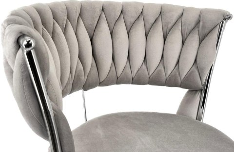 Lugano Krzesło obrotowe warkocz TRECCIA OFFICE GREY VELVET OUTLET