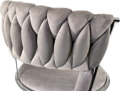 Lugano Krzesło obrotowe warkocz TRECCIA OFFICE GREY VELVET OUTLET