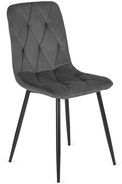 Lugano Krzesło tapicerowane BORGO VELVET DARK GREY II GATUNEK