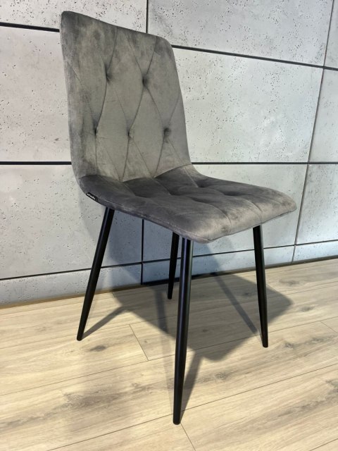 Lugano Krzesło tapicerowane BORGO VELVET DARK GREY II GATUNEK