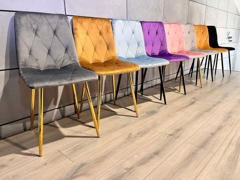 Lugano Krzesło tapicerowane BORGO VELVET DARK GREY II GATUNEK