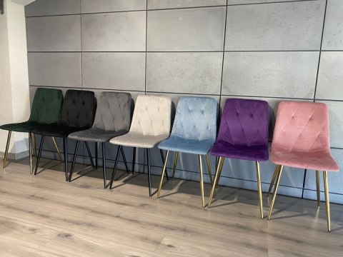 Lugano Krzesło tapicerowane BORGO VELVET DARK GREY II GATUNEK