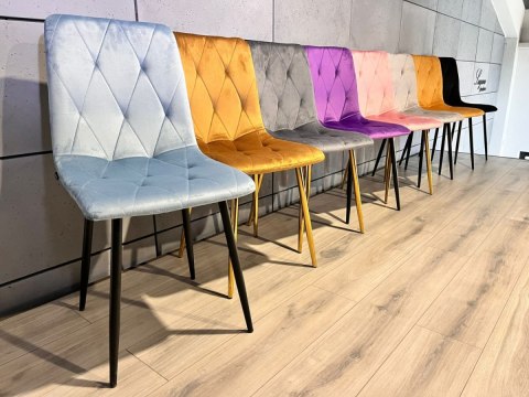 Lugano Krzesło tapicerowane BORGO VELVET LIGHT BLUE