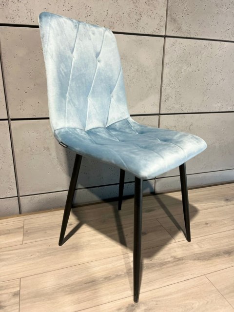 Lugano Krzesło tapicerowane BORGO VELVET LIGHT BLUE