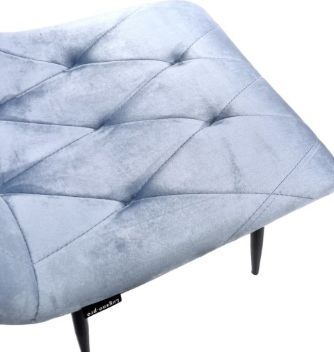 Lugano Krzesło tapicerowane BORGO VELVET LIGHT BLUE