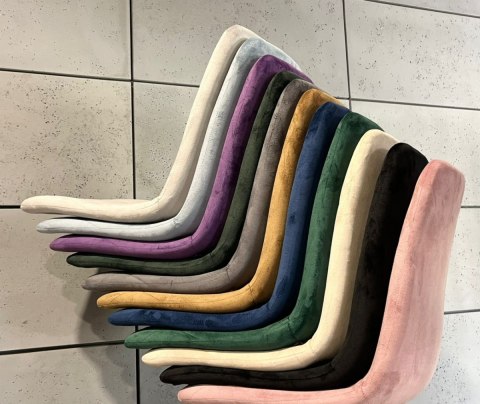 Lugano Krzesło tapicerowane BORGO VELVET LIGHT GREY SILVER