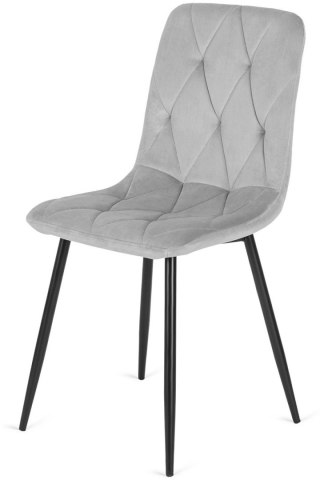 Lugano Krzesło tapicerowane BORGO VELVET LIGHT GREY