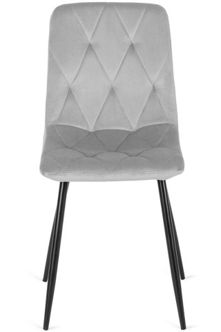 Lugano Krzesło tapicerowane BORGO VELVET LIGHT GREY