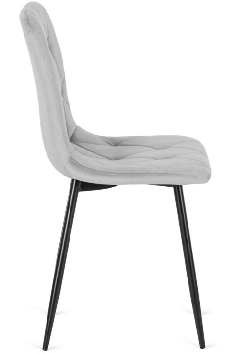 Lugano Krzesło tapicerowane BORGO VELVET LIGHT GREY