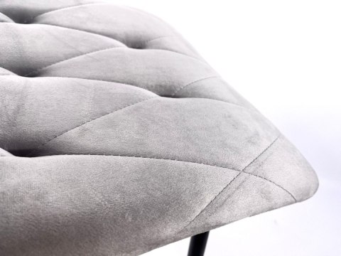 Lugano Krzesło tapicerowane BORGO VELVET LIGHT GREY