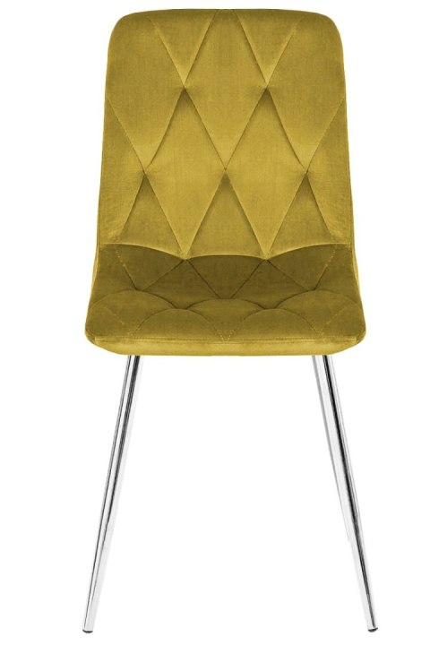 Lugano Krzesło tapicerowane BORGO VELVET OLIVE SILVER