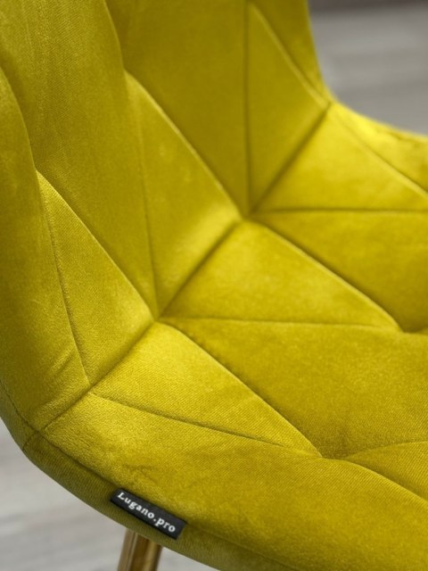 Lugano Krzesło tapicerowane BORGO VELVET OLIVE SILVER