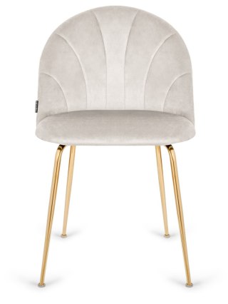 Lugano Krzesło tapicerowane CAMILA GREY VELVET GOLD