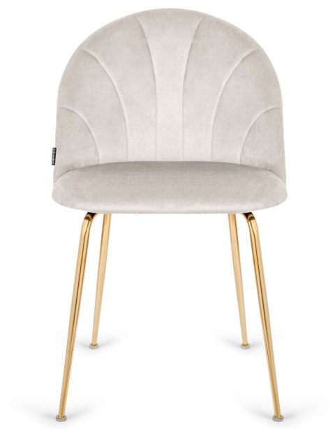 Lugano Krzesło tapicerowane CAMILA GREY VELVET GOLD