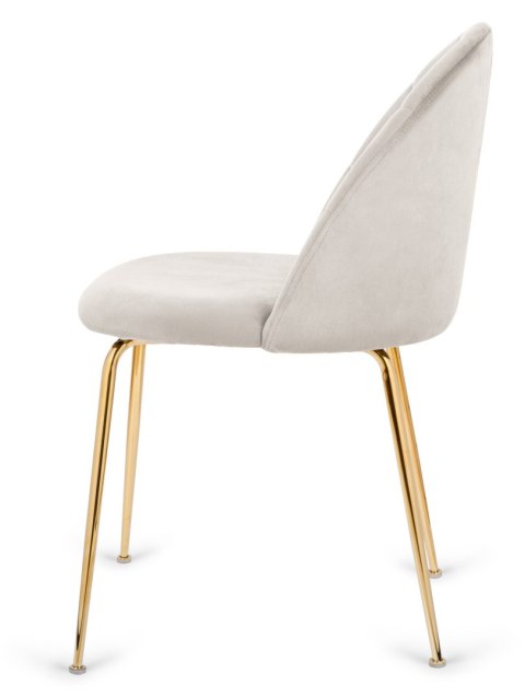 Lugano Krzesło tapicerowane CAMILA GREY VELVET GOLD