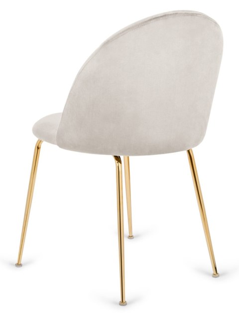 Lugano Krzesło tapicerowane CAMILA GREY VELVET GOLD