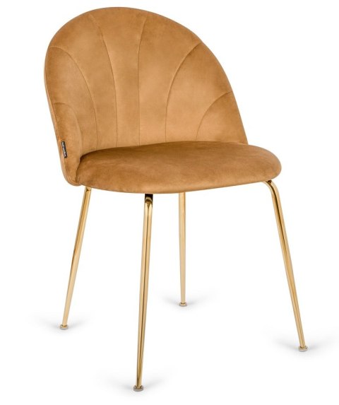Lugano Krzesło tapicerowane CAMILA TRUFLE VELVET GOLD