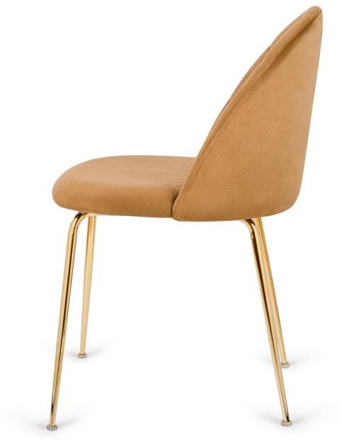 Lugano Krzesło tapicerowane CAMILA TRUFLE VELVET GOLD