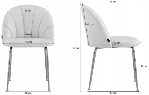 Lugano Krzesło tapicerowane CAMILA TRUFLE VELVET GOLD