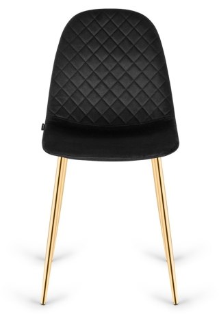 Lugano Krzesło tapicerowane CARO VELVET BLACK GOLD
