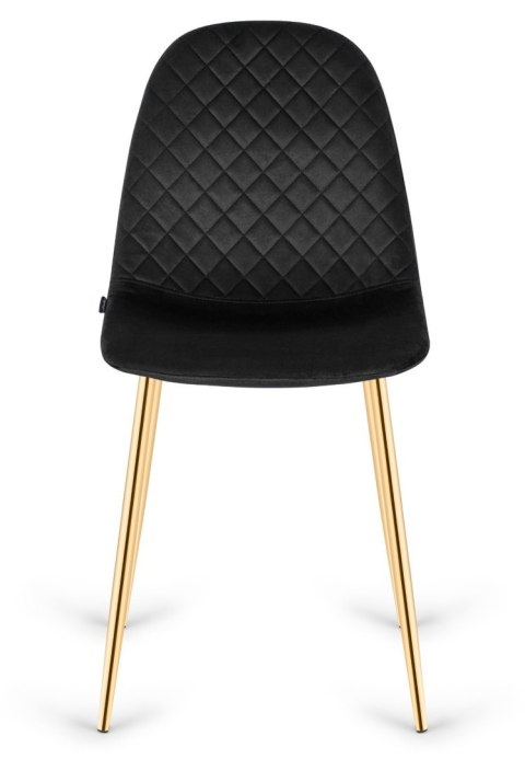 Lugano Krzesło tapicerowane CARO VELVET BLACK GOLD