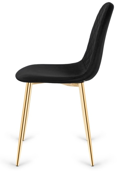 Lugano Krzesło tapicerowane CARO VELVET BLACK GOLD