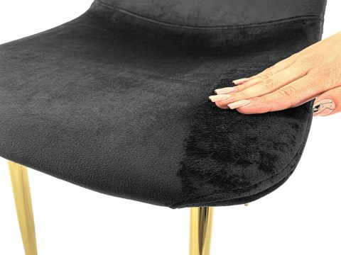 Lugano Krzesło tapicerowane CARO VELVET BLACK GOLD